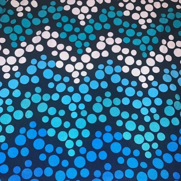 Liz Claiborne Aqua Black Polka Dot Round Neck Cap Sleeve Sheath Dress - Picture 3 of 3